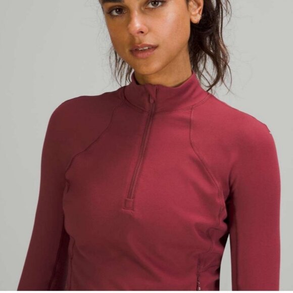 Lululemon Its Rulu Run Cropped Half-Zip Mulled Wine - Picture 5 of 13